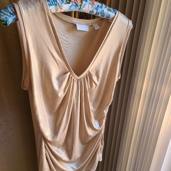 New York & Co Shirt! Champagne color, small - Picture 3 of 4